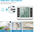 Thermometer - thermometers - indoor thermometer - freezer thermometer - freezer thermometer - digital hygrometer - with 2 sensors - for freezer with temperature alarm, MIN/MAX, temperature trend arrow display