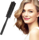 Small round hair dryer brush - curling brush for hair - 1 piece - black - boar bristles