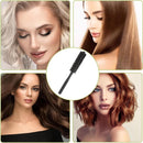Small round hair dryer brush - curling brush for hair - 1 piece - black - boar bristles