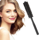 Small round hair dryer brush - curling brush for hair - 1 piece - black - boar bristles
