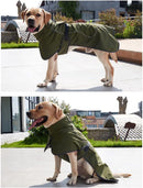 Dog Raincoat - Dog Jacket - Waterproof Winter Dog Coat - Windproof Dog Coat - Winter Dog Coat - Reflective Strip - Green - Size S - Perfect for Small and Medium Dogs