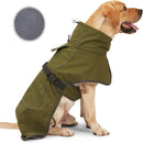 Dog Raincoat - Dog Jacket - Waterproof Winter Dog Coat - Windproof Dog Coat - Winter Dog Coat - Reflective Strip - Green - Size XL - Perfect for Medium-Sized Dogs