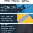 Dog Raincoat - Dog Jacket - Waterproof Winter Dog Jackets - Windproof Dog Jacket - Winter Dog Jacket - Reflective Strip - Perfect for Small Dogs - Medium-Sized Dogs - Blue and Black - Size XL