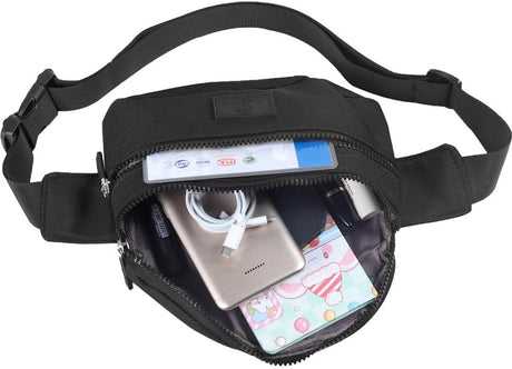 Fanny pack - Men's and Women's - Pouch - Fanny pack - Shoulder bag for phone - Travel - Walking - Black