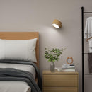 Night light - Indoor wall light - Rechargeable wall light - Children's night light - Wall light with 1 battery - Touch control with 3 brightness levels - 360° rotation - For living room, bedroom, staircase - Wood grain