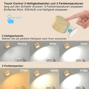 Night light - Indoor wall light - Rechargeable wall light - Children's night light - Wall light with 1 battery - Touch control with 3 brightness levels - 360° rotation - For living room, bedroom, staircase - Wood grain