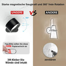Lamp - Indoor wall light - LED wall light - Night light for adults - Battery operated wall light (1 piece) - Touch control with 3 brightness levels - 360° rotation - For living room, bedroom, staircase - Black