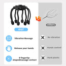 The head massager features 3 vibrating contacts, is ultra-rechargeable, and has a removable head attachment. Suitable for pain and anxiety relief, stress reduction, relaxation, and deep sleep.