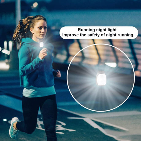 LED clip-on lights, set of 2, rechargeable, waterproof, safety lighting, running accessory, suitable for jogging, walking, running, fishing, camping and hiking.