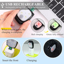 Clip-on outdoor running light, LED flashlight, USB rechargeable, reflective plastic safety light, accessory for running/training/racing.