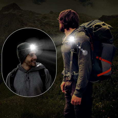 Clip-on outdoor running light, LED flashlight, USB rechargeable, reflective plastic safety light, accessory for running/training/racing.