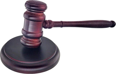President's gavel - Wooden gavel - President's gavel with striking block - Auction gavel