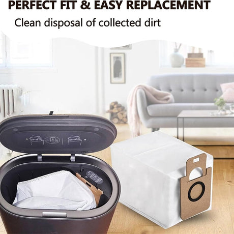 Vacuum cleaner bags - Eco-friendly vacuum cleaner bags - Practical vacuum cleaner bags - 8 reusable vacuum cleaner bags - Replacement parts for robot vacuum cleaners