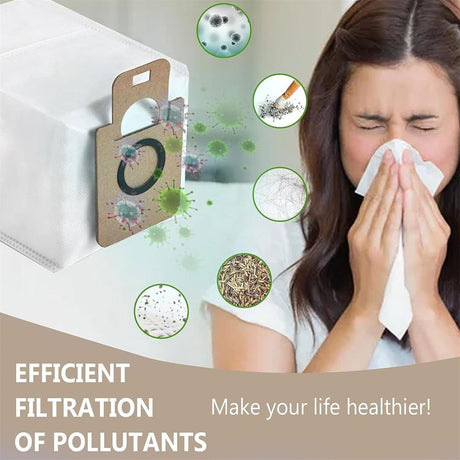 Vacuum cleaner bags - Eco-friendly vacuum cleaner bags - Practical vacuum cleaner bags - 8 reusable vacuum cleaner bags - Replacement parts for robot vacuum cleaners