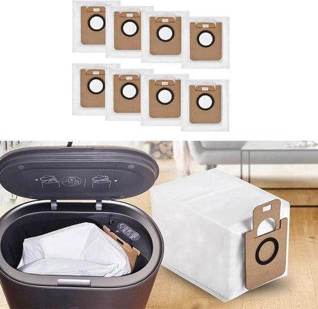 Vacuum cleaner bags - Eco-friendly vacuum cleaner bags - Practical vacuum cleaner bags - 8 reusable vacuum cleaner bags - Replacement parts for robot vacuum cleaners