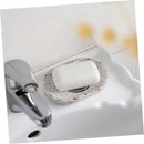 Terrazzo soap dish with stainless steel drainer, beige, natural stone, beige for bathroom, sink and kitchen - Drainage design for bathroom sinks and countertops