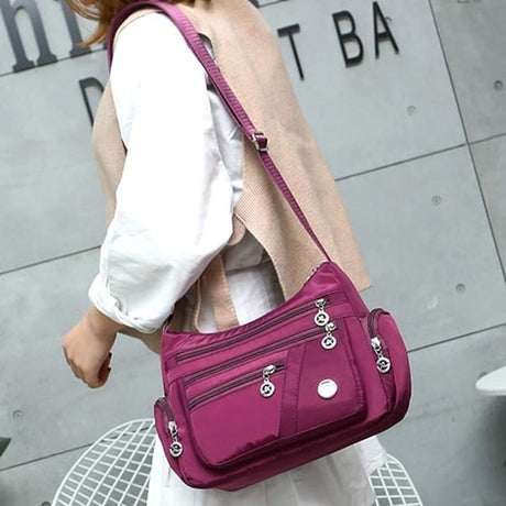 Handbags Nylon shoulder bag, multi-pocket handbag with large capacity, casual messenger bag for women, waterproof nylon shoulder bag, messenger bag, anti-theft handbag