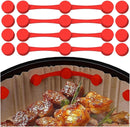 4-Piece Silicone Magnetic Airfryer Strips - Airfryer Paper Holder - High Temperature Resistant - Prevents Airfryer Paper from coming into contact with the heating element - Red