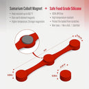 4-Piece Silicone Magnetic Airfryer Strips - Airfryer Paper Holder - High Temperature Resistant - Prevents Airfryer Paper from coming into contact with the heating element - Red