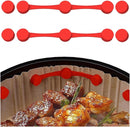 Magnetic silicone strips for airfryers - Airfryer paper holders - High temperature resistant - Set of 2 magnetic silicone fasteners for airfryers to secure parchment paper