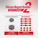 Magnetic silicone strips for airfryers - Airfryer paper holders - High temperature resistant - Set of 2 magnetic silicone fasteners for airfryers to secure parchment paper