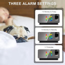Wekker - Projection Alarm Clock - Digital Alarm Clock - Wekker Children's Alarm Clock - LED Mirror Alarm Clock - Wekker with Projection - Projection Alarm Clock with Temperature Display - Snooze - Night Mode - Adjustable Brightness - For Bedroom - Living