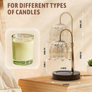 Candle Lamp - Candle Warmer - Candle Warmer with Dimmer - Electric Candle Lamp with Timer - For Scented Jar Candles - Home Decor