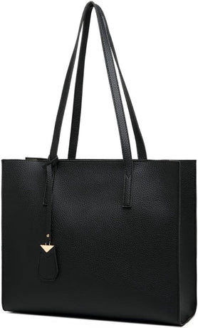 Handbags, large women's shopping bags, fashion, school, work, casual bags with zipper, A-black, western style