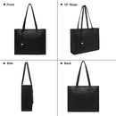 Handbags, large women's shopping bags, fashion, school, work, casual bags with zipper, A-black, western style