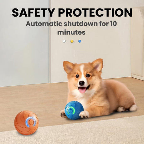 Pet Toys - Dog Toys - Interactive Dog Toys - Automatic Moving, Bouncing and Rotating Dog Ball - IPX7 Waterproof - Active Rolling Ball for Small and Medium Dogs (Blue)