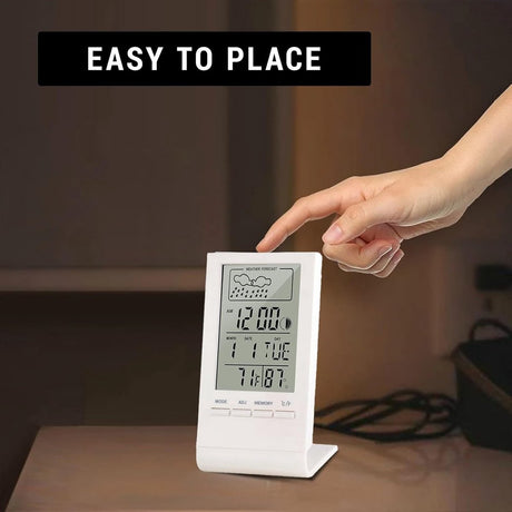 Weather Station - Thermometer - Hygrometer - Indoor/Outdoor Digital Weather Station with Radio-Controlled Clock, Trend Display and Date/Day of the Week - Smart Thermometer for Home and Office