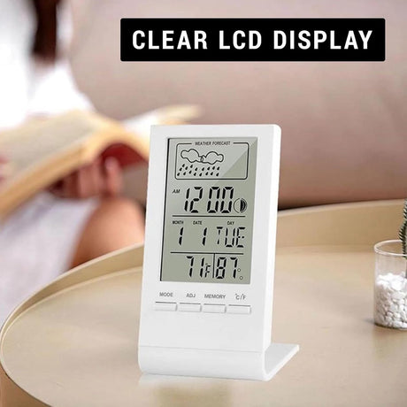 Weather Station - Thermometer - Hygrometer - Indoor/Outdoor Digital Weather Station with Radio-Controlled Clock, Trend Display and Date/Day of the Week - Smart Thermometer for Home and Office