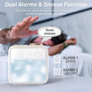 Wekker - Digital Alarm Clock - Alarm Clocks - Night Light - Wekker bedroom alarm clock with built-in battery - 6 scenes and noise synchronization - Dual alarm and snooze function - Perfect for deep sleepers - Gift for children and teenagers
