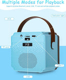 Children's karaoke machine with 2 microphones, portable karaoke machine with LED lights and voice changing effects, ideal gift for children (boys and girls) aged 5 to 12.