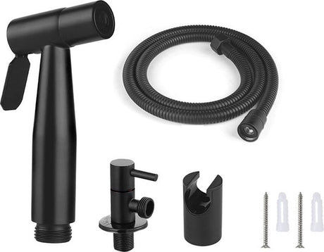 Shower head - Bidet Black, hand shower in the bathroom, toilet sprayer, stainless steel, toilet faucet