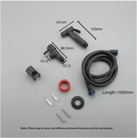 Shower head - Bidet Black, hand shower in the bathroom, toilet sprayer, stainless steel, toilet faucet