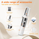 Electric Foot File - Professional Foot File - Pack of 10 - 3 Adjustable Speeds - For Dead Skin and Calluses - Wit