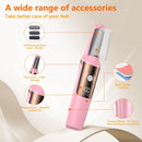 Electric Foot File - Professional Callus Remover - Pack of 10 - 3 Adjustable Speeds - For Dead Skin and Calluses - Pink