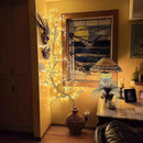 Beautiful LED Vine Branch Wall Light - 2 meters Long, 144 LED Lights - Suitable for Indoor and Outdoor Use - 8 Lighting Modes - Flexible and Decorative - Brown