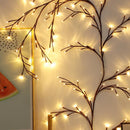 Beautiful LED Vine Branch Wall Light - 2 meters Long, 144 LED Lights - Suitable for Indoor and Outdoor Use - 8 Lighting Modes - Flexible and Decorative - Brown