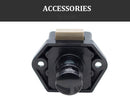 5-Piece Push Button Lock - Push Button for Motorhome - Door Lock - Locking Button for Shutter Door - For Camping, RV, Motorcycle, Caravan - Black