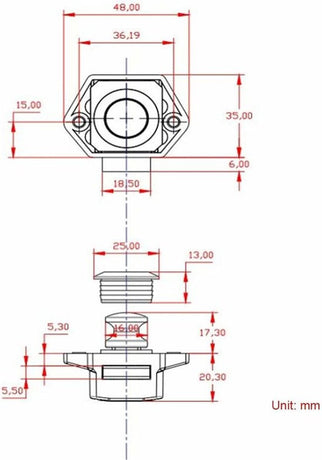 Push button for camper van - Locking button for shutter door - for camping RV, motorcycle, caravan, 5 pieces (nickel)