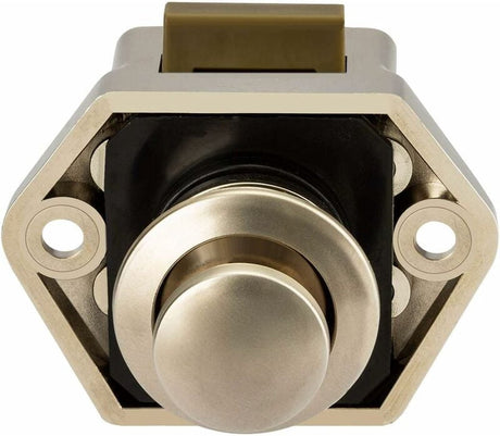 Push button for camper van - Locking button for shutter door - for camping RV, motorcycle, caravan, 5 pieces (nickel)
