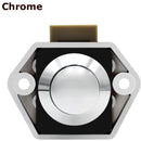 5-Piece Push Button Lock - Push Button for Campervan - Door Lock - Locking Button for Shutter Door - For Camping, RV, Motorcycle, Caravan - Silver