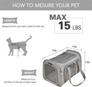 Bicycle panniers - Dog carrier bag for airplanes - Carrier bag for small dogs - Size L - Cat basket, dog basket, portable pet basket with soft sides - Foldable for puppy/rabbit travel