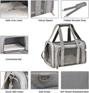 Bicycle panniers - Dog carrier bag for airplanes - Carrier bag for small dogs - Size L - Cat basket, dog basket, portable pet basket with soft sides - Foldable for puppy/rabbit travel