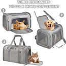Bicycle panniers - Dog carrier bag for airplanes - Carrier bag for small dogs - Size L - Cat basket, dog basket, portable pet basket with soft sides - Foldable for puppy/rabbit travel