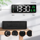 Digital Clock - Wall Clock - LED Display - 13-inch LED Digital Clock - Remote Control - Modern Design - Adjustable Brightness - Time, Date, Temperature - Living Room, Kitchen, Office, Gym