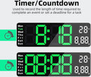 Digital Clock - Wall Clock - LED Display - 13-inch LED Digital Clock - Remote Control - Modern Design - Adjustable Brightness - Time, Date, Temperature - Living Room, Kitchen, Office, Gym