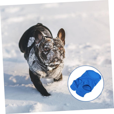 Dog coat - Fleece dog vest - Winter dog coat - Warm dog coat - Fleece dog sweater - Leash with O-ring - Perfect for small and medium dogs - Blue - Size S
